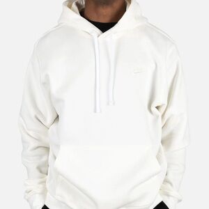 Nike Men's Sportswear Club White Pullover Hoodie